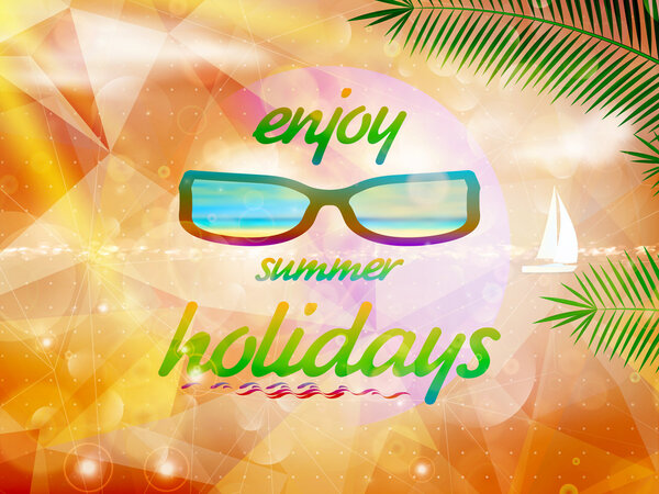 Летнее небо с солнцем в солнечных очках
.