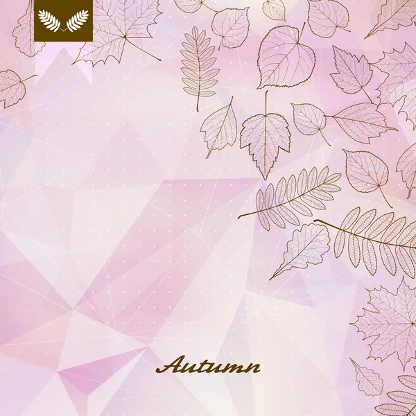 Illustration d'automne abstraite avec feuilles d'érable . — Image vectorielle