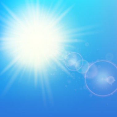 Güneş objektif parlama şablonu ile