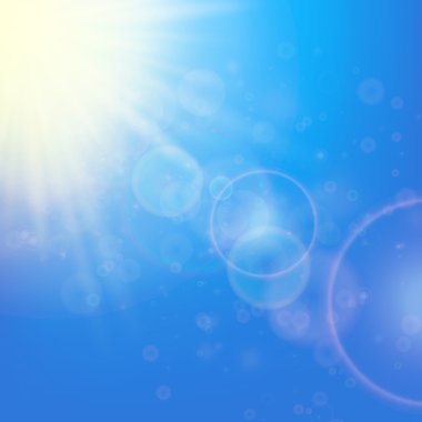 Güneş objektif parlama şablonu ile