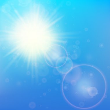 Güneş objektif parlama şablonu ile