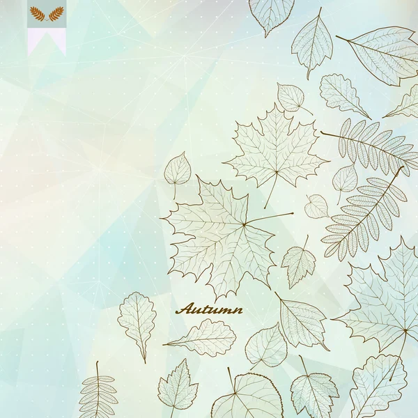 Ilustración abstracta de otoño con hojas de arce . — Vector de stock