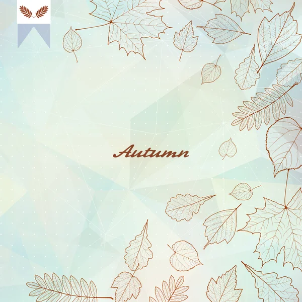 Illustrazione astratta autunnale con foglie d'acero . — Vettoriale Stock