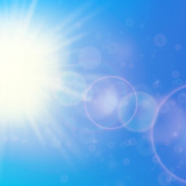 Solen med linsen flare mall — Stock vektor