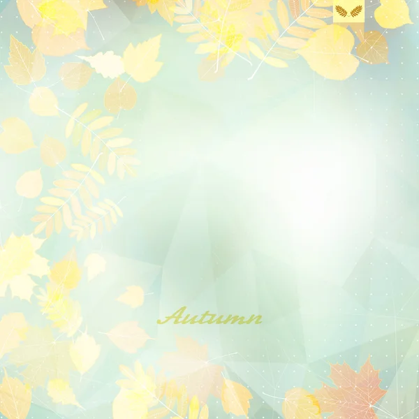 Illustration d'automne abstraite avec feuilles d'érable . — Image vectorielle