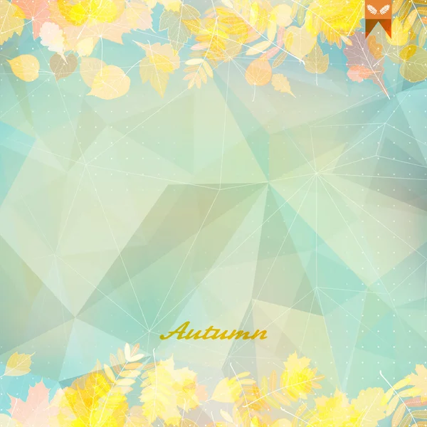 Abstracte herfst illustratie met esdoorn bladeren. — Stockvector