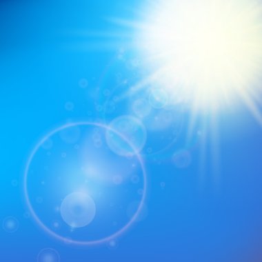 Güneş objektif parlama şablonu ile