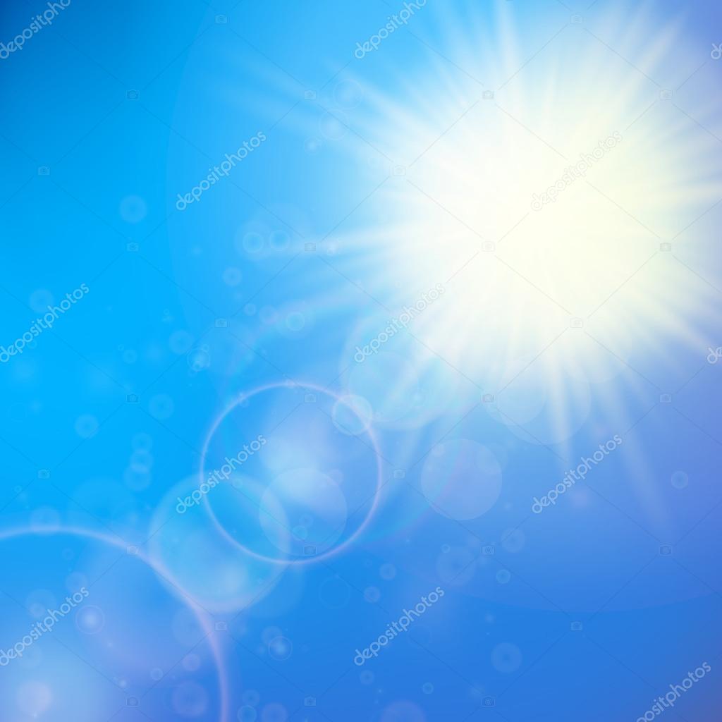 Sun with lens flare template