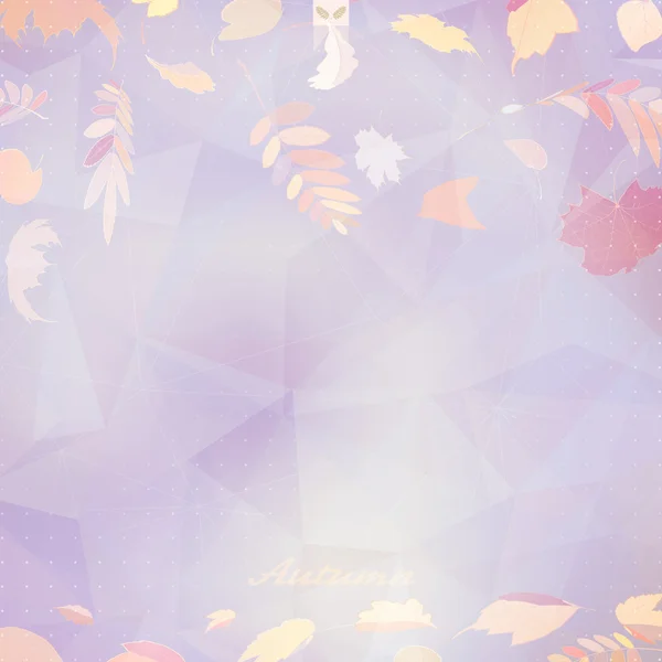 Ilustrasi musim gugur abstrak dengan Daun maple . - Stok Vektor