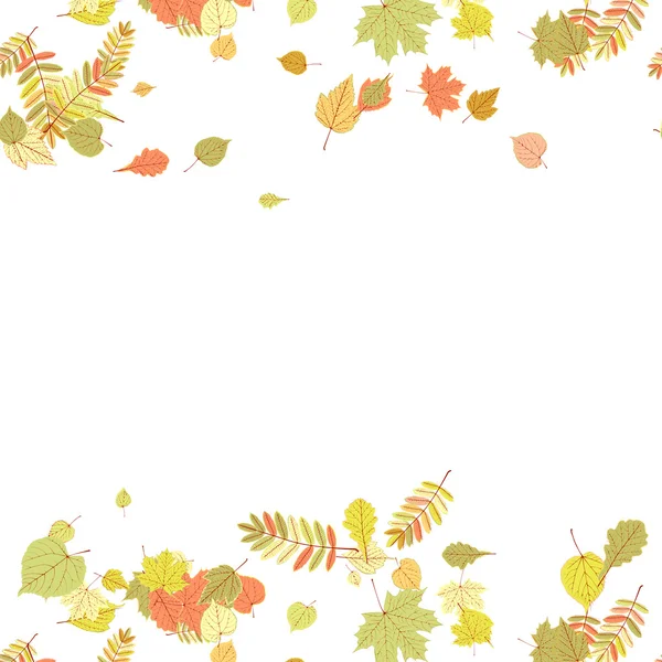 Bezešvé podzimní listy vzor. — Stockový vektor