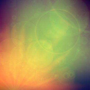 soyut günbatımı üzerinde sky lens flare ile.