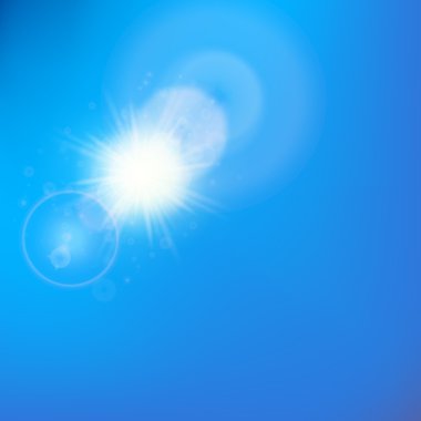 Güneş objektif parlama şablonu ile