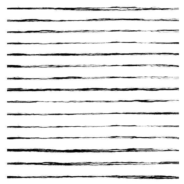 Set of Black brush strokes. — Stock Vector