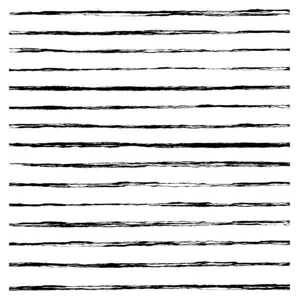 Set of Black brush strokes. — Stock Vector