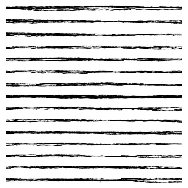 Set of Black brush strokes. — Stock Vector