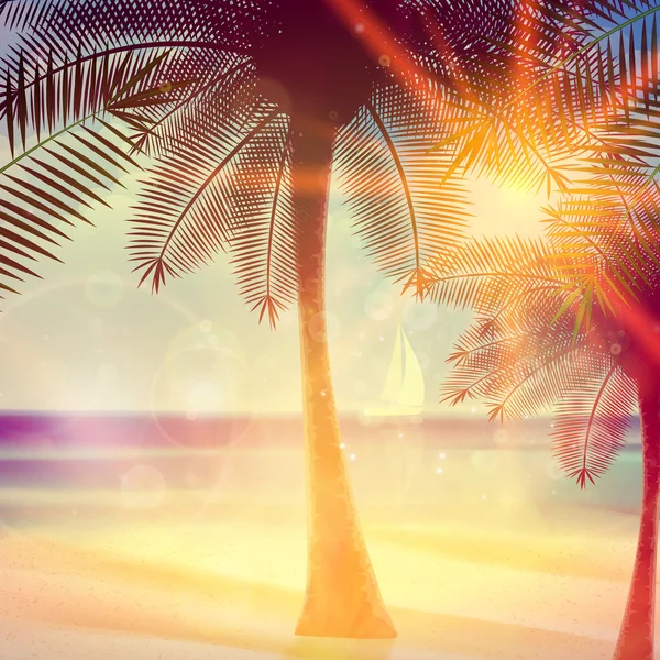 tropikal Beach VINTAGE poster.