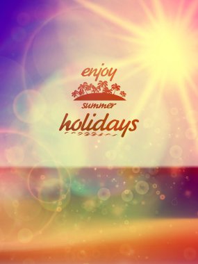 güzel deniz manzarası ve güneş.