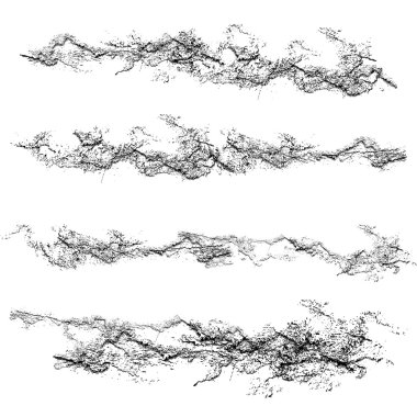 siyah beyaz çizikler dokular grunge kümesi.