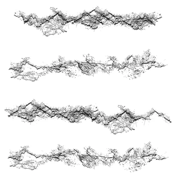 Verzameling van grunge texturen zwart-wit krassen. — Stockvector