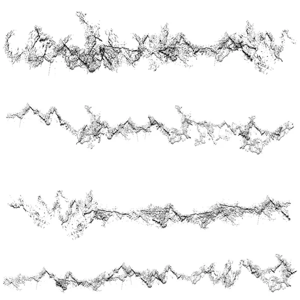 Verzameling van grunge texturen zwart-wit krassen. — Stockvector