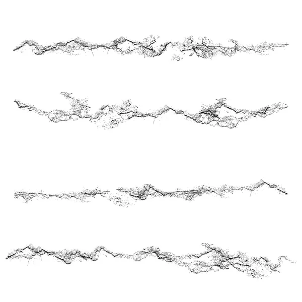 一連のグランジ テクスチャを黒と白の傷. — ストックベクタ