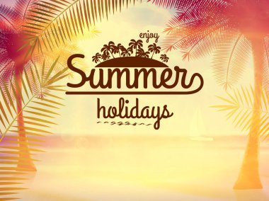 tropikal Beach VINTAGE poster.