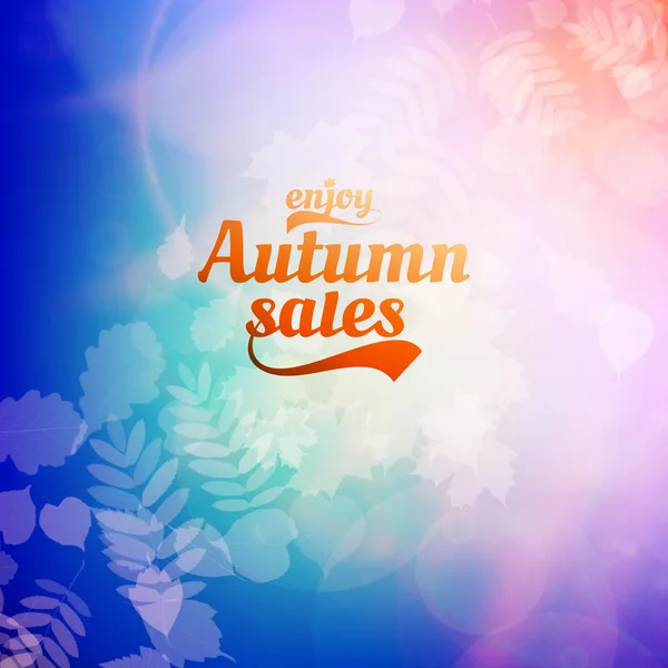 Autumn sale realistic Leaves typography poster. — Stock Vector