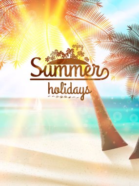 tropikal Beach VINTAGE poster.