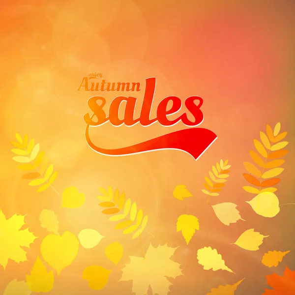 Autumn sale design template. — Stock Vector