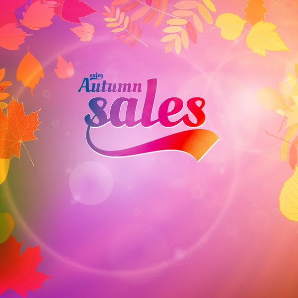 Autumn sale design template. — Stock Vector