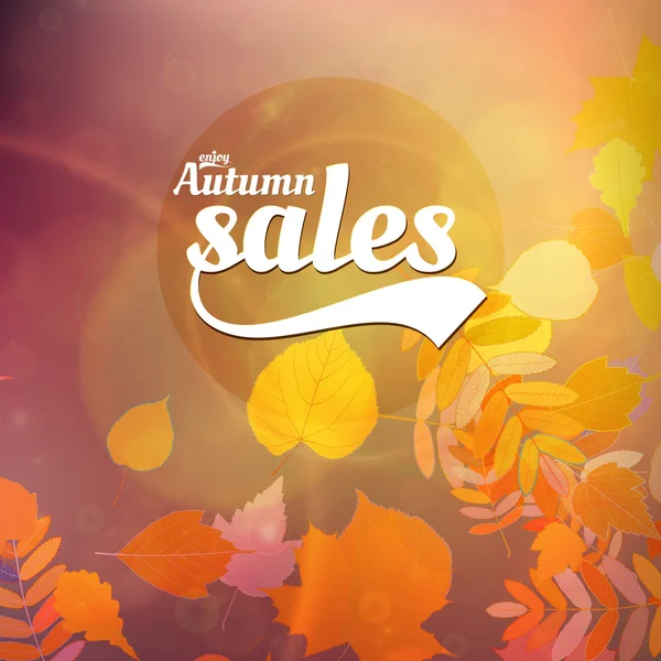Höstens försäljning formgivningsmall. — Stock vektor