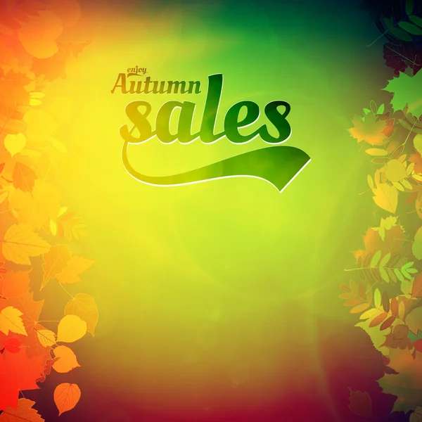 Autumn sale design template. — Stock Vector