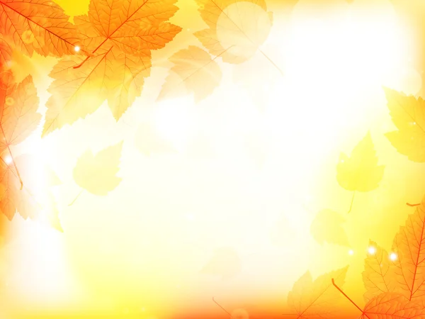 Őszi háttérnyomtatás, levelek — Stock Vector