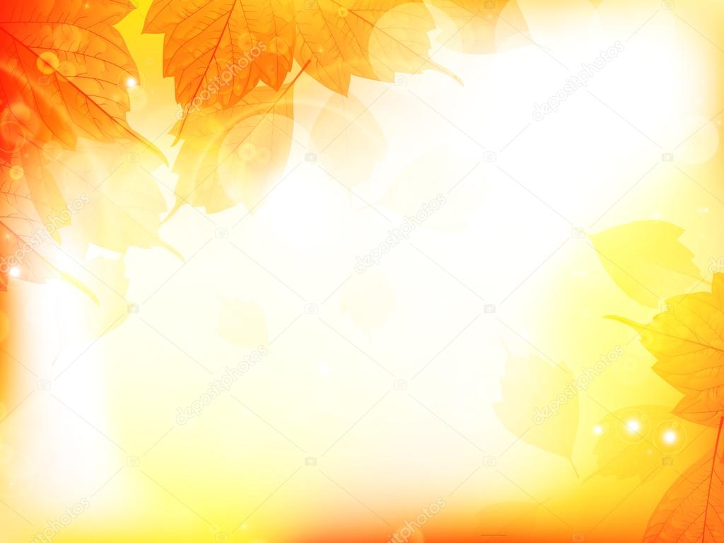 Autumn design background with leaves