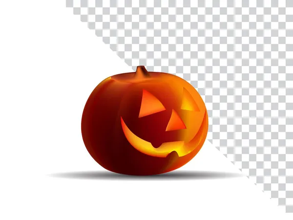 Calabaza Sobre Fondo Alfa Calabaza Naranja Con Sonrisa Para Diseño — Archivo Imágenes Vectoriales