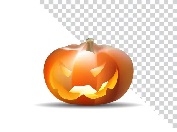 Dynia Tle Alfa Pomarańczowa Dynia Uśmiechem Projekt Święta Halloween Ilustracja — Wektor stockowy