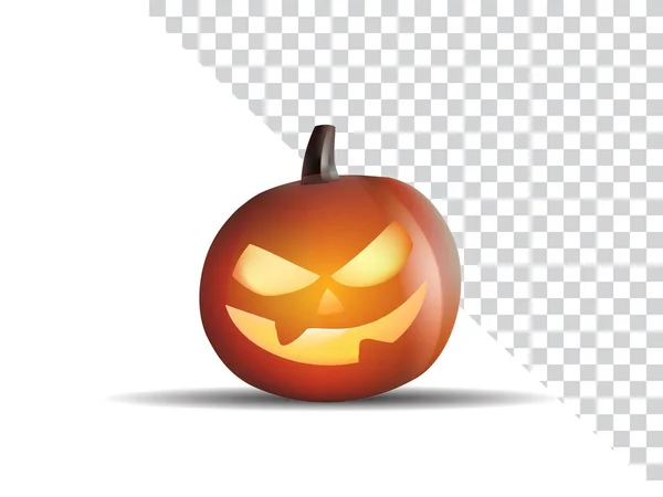Pumpkin Alpha Background Orange Pumpkin Smile Your Design Holiday Halloween — Stock Vector