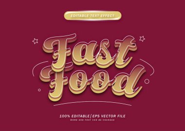 fast food metin efekti