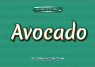 Avokado düzenlenebilir metin efektleri 