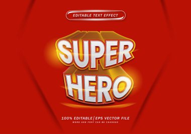 Süper kahraman 3d metin düzenleme efekti