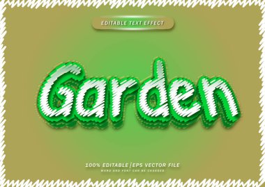 Bahçe metin düzenlenebilir etkisi