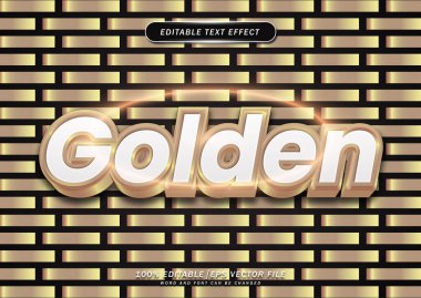 Gerçekçi altın metin düzenlenebilir etkisi