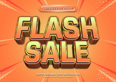 Flash satışı metin düzenlenebilir efekti