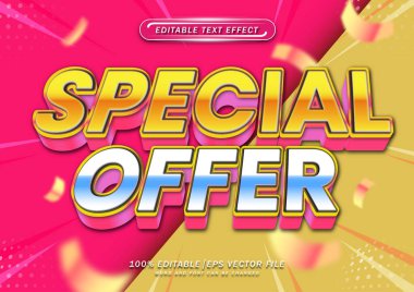 Özel teklif metin düzenlenebilir efekti