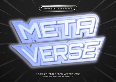 Metaverse metin düzenlenebilir efekti