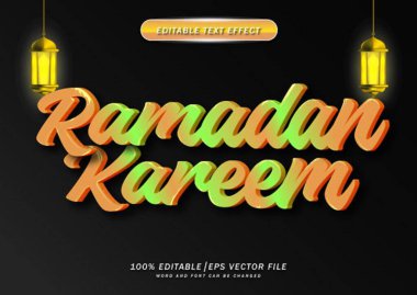 Ramazan kareem metin düzenlenebilir etkisi