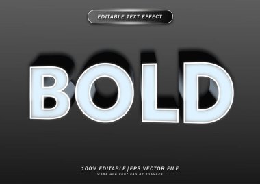 Kalın metin düzenlenebilir efekti