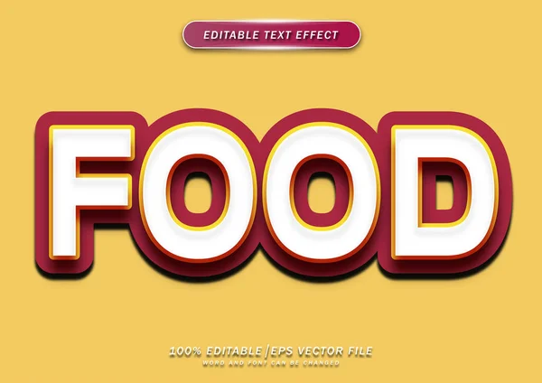 Ефект Редагування Тексту Їжі — стоковий вектор