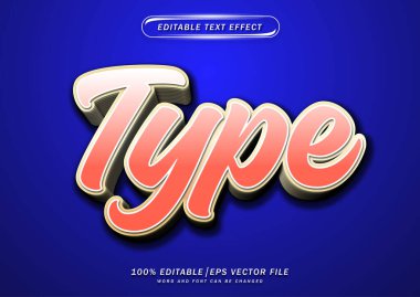 Düzenlenebilir etki. metin tipi