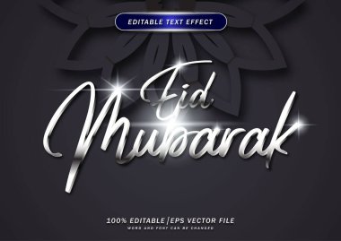 Lüks bayram Mübarek düzenlenebilir metin efekti